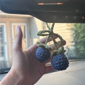 Handmade Blueberry Car Charm